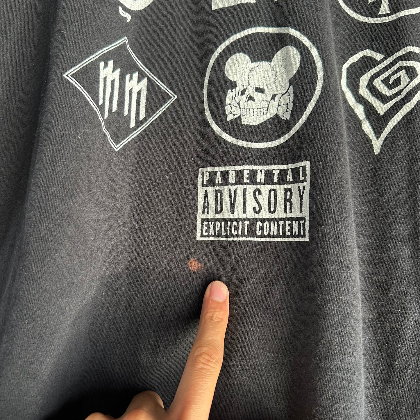 Camisa De Marlyn Manson De Hombre Talla XL Color Negra Con Bordado Y Print Grande Rock And Death