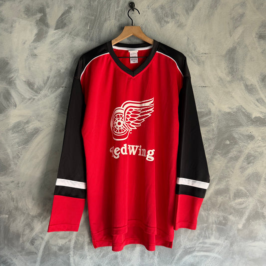 Camisa De Red Wings De Hombre Manga Larga NHL Hockey Oficial