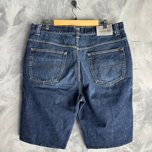 Short Vintage Y2K Anchor Blue De Hombre Talla 36 Super Baggy