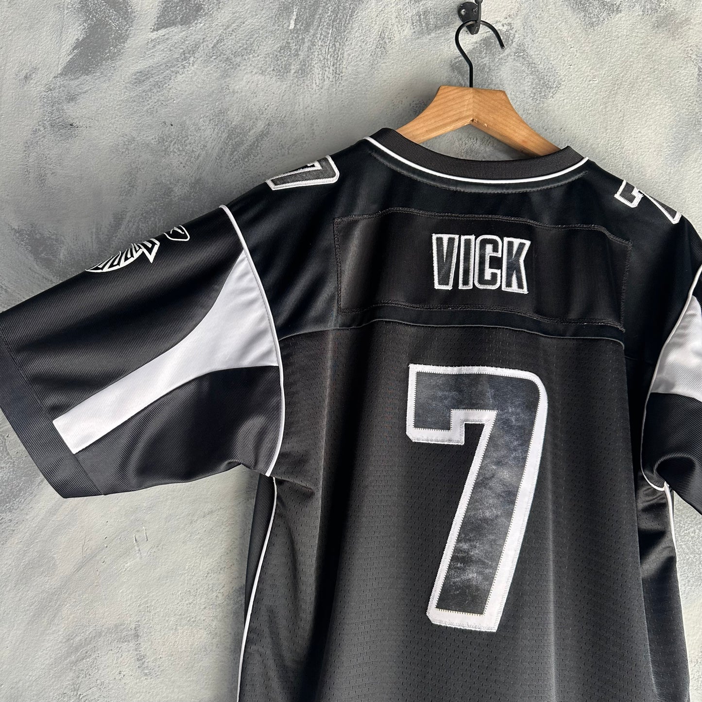 Jersey De Michael Vick Juvenil Talla Xl 18-20 Color Negro Reebok Bordada