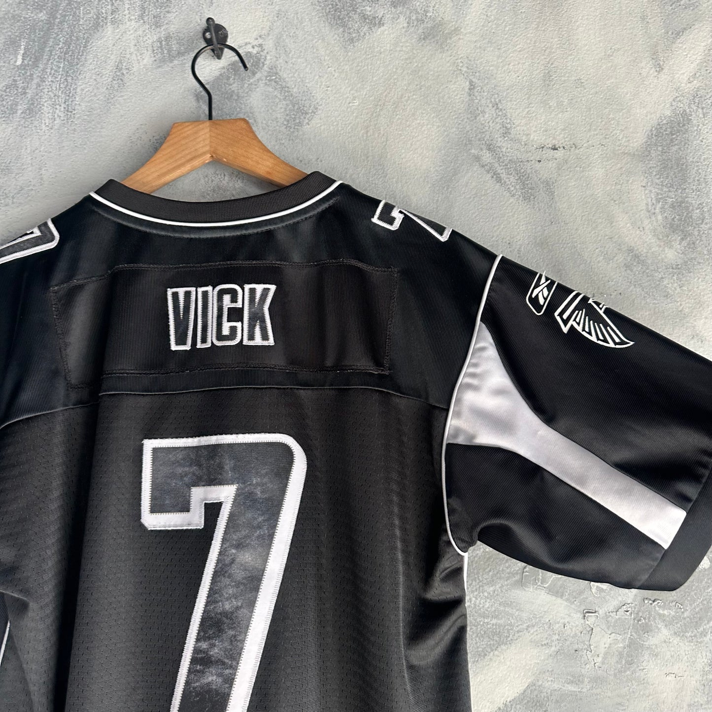 Jersey De Michael Vick Juvenil Talla Xl 18-20 Color Negro Reebok Bordada
