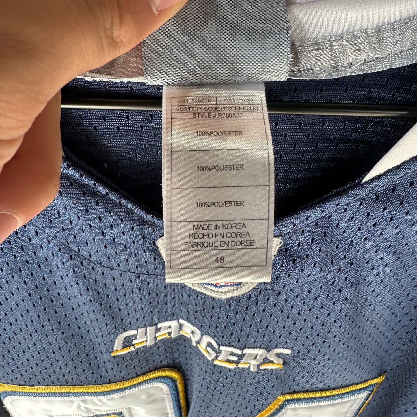 Jersey De Los Chargers Mathews Reebok De Hombre Talla 48 Color Azul On Field