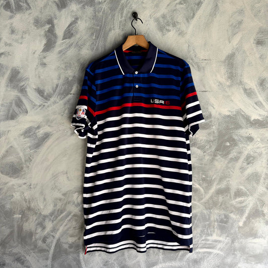 Camisa Polo Ralph Lauren De Hombre De Rayas De Golf Ryder Cup USA