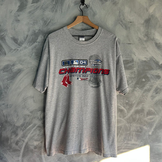 Camisa Vintage De Los Red Socks De Hombre World Series Champions