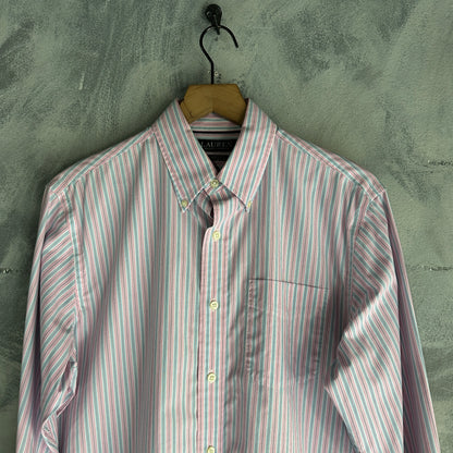 Camisa De Botones Polo Ralph Lauren De Hombre 15.5-32-33 De Lineas