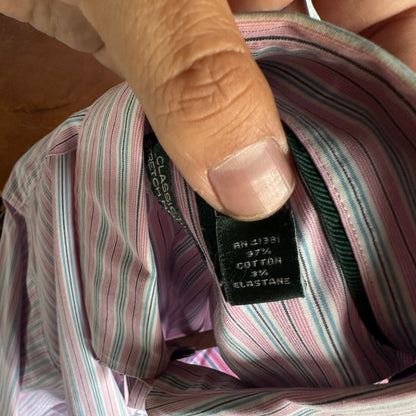 Camisa De Botones Polo Ralph Lauren De Hombre 15.5-32-33 De Lineas
