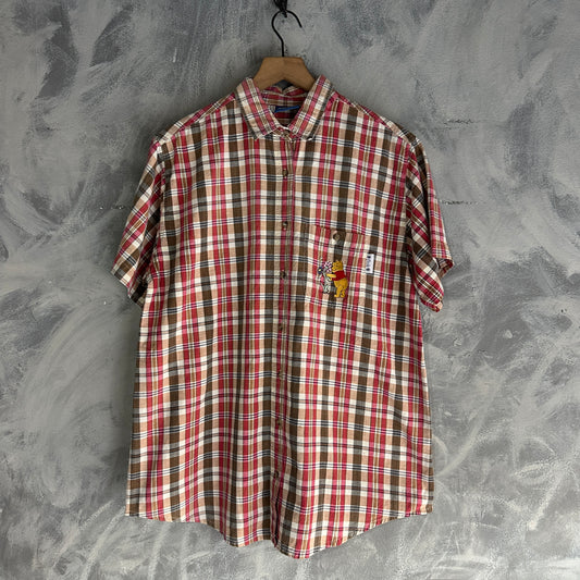 Camisa Vintage Winnie The Pooh De Hombre De Cuadros