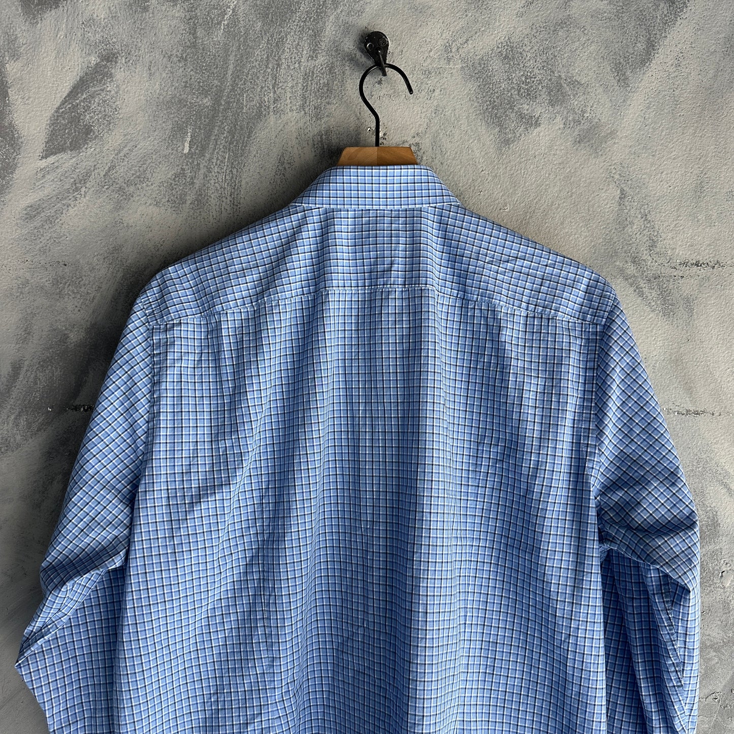 Camisa De Botones Hugo Boss De Hombre 16.5 32/33 Color Azul Blanco