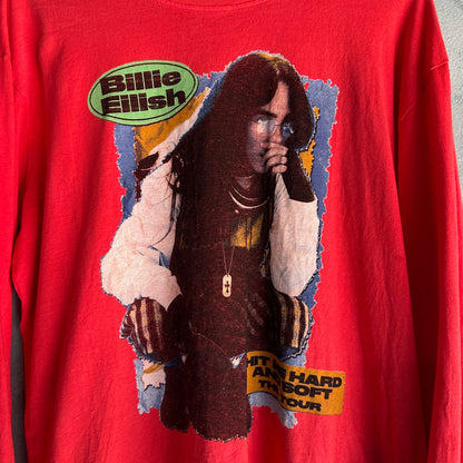 Camisa Billie Eilish Hit Me Hard and Soft De Hombre Manga Large Merch Tour