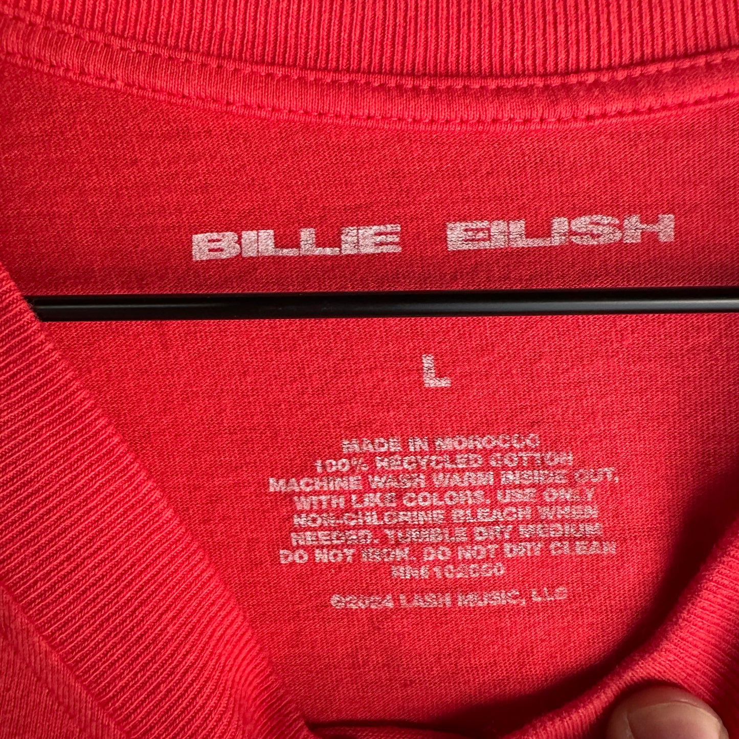 Camisa Billie Eilish Hit Me Hard and Soft De Hombre Manga Large Merch Tour