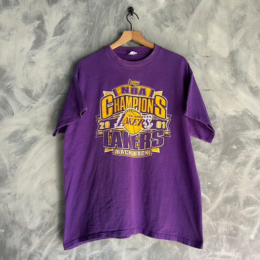 Camisa Vintage De Los Angeles Lakers Champion De Hombre Back 2 Back Champions