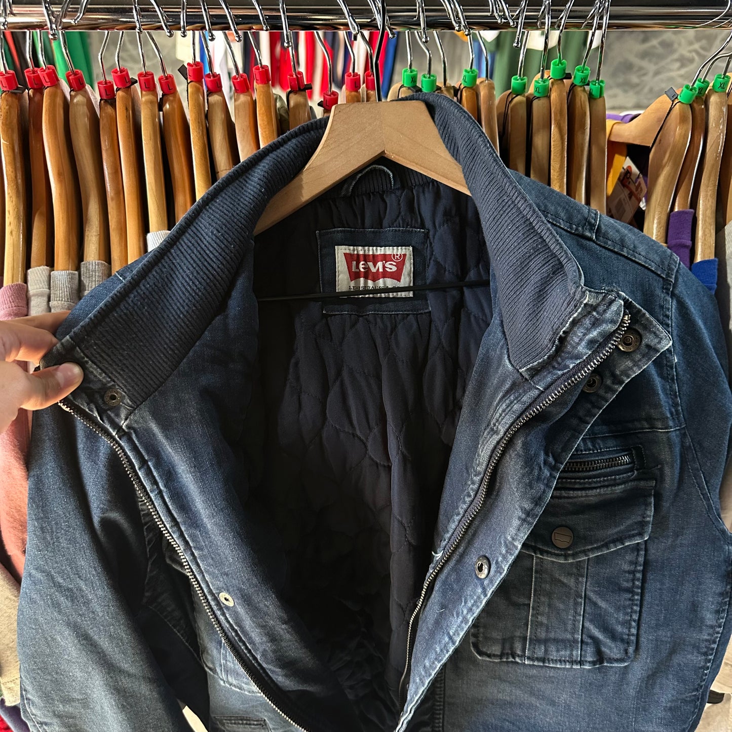 Chamarra De Mezclilla Levis De Hombre Estilo Militar