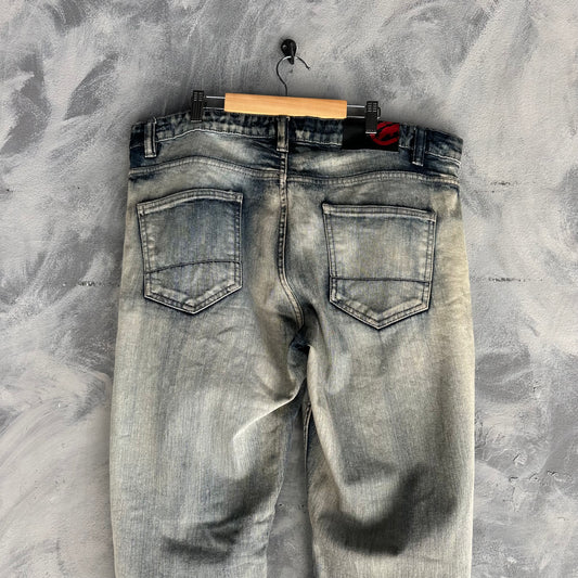 Pantalon Y2K Ecko Unltd De Hombre Talla 36 Desvanecido Corte Recto