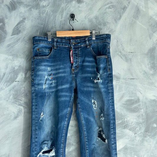 Pantalon De Lujo DSQUARED2 De Hombre Talla 50 Eueropeo 32 Americano Diseñador