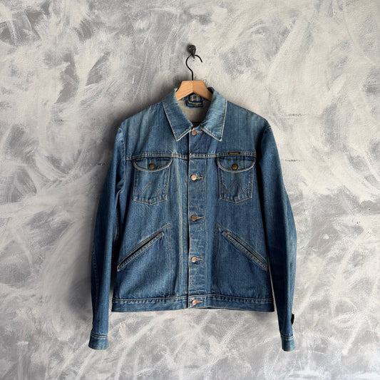 Chamarra De Mezclilla Vintage Wrangler De Hombre Talla 40 Color Azul 80s