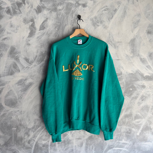 Sueter Vintage De Las Vegas Luxor De Hombre Talla XL Verde Crewneck