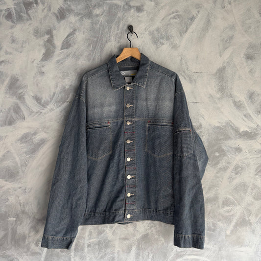Chamarra De Mezclilla NC Clothing Vintage De Hombre Color Y2K Hip Hop