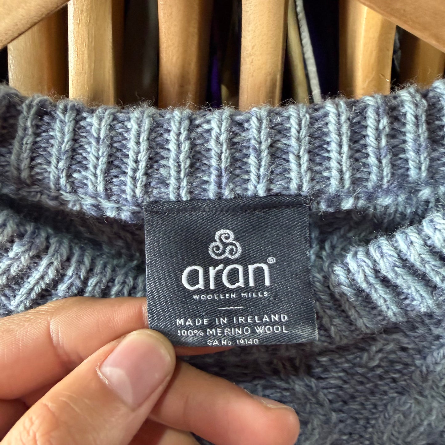 Sueter Tejido De Lana de Merino Aran De Hombre