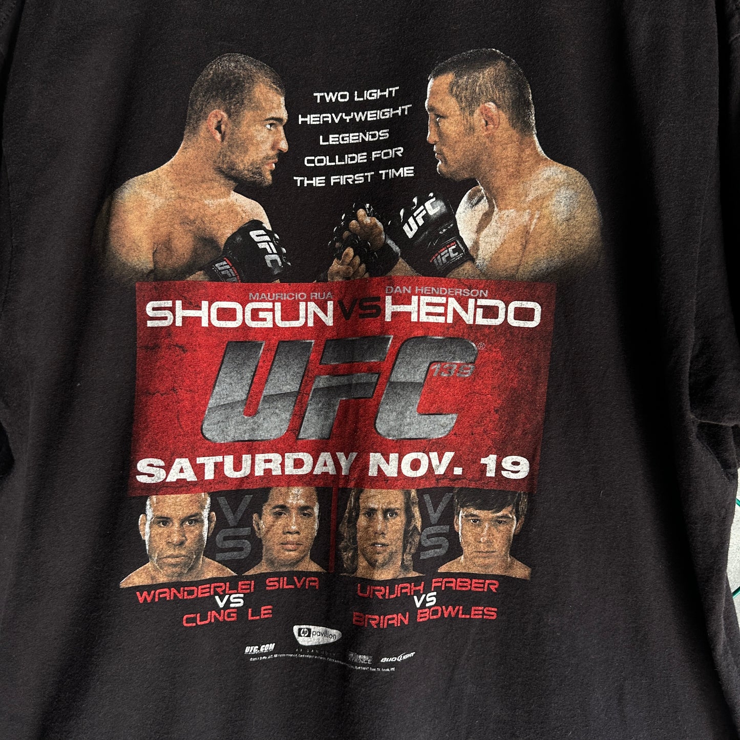 Camisa De Lucha De UFC Shogun VS Hendo De Hombre Talla XL Color Negro