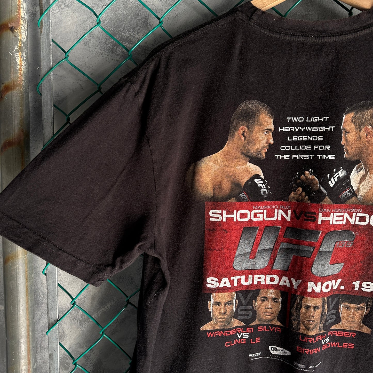 Camisa De Lucha De UFC Shogun VS Hendo De Hombre Talla XL Color Negro