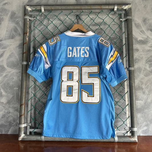 Jersey Vintage De Antonio Gates Reebok De Hombre Talla 50 Color Azul Claro Bordada Authentic
