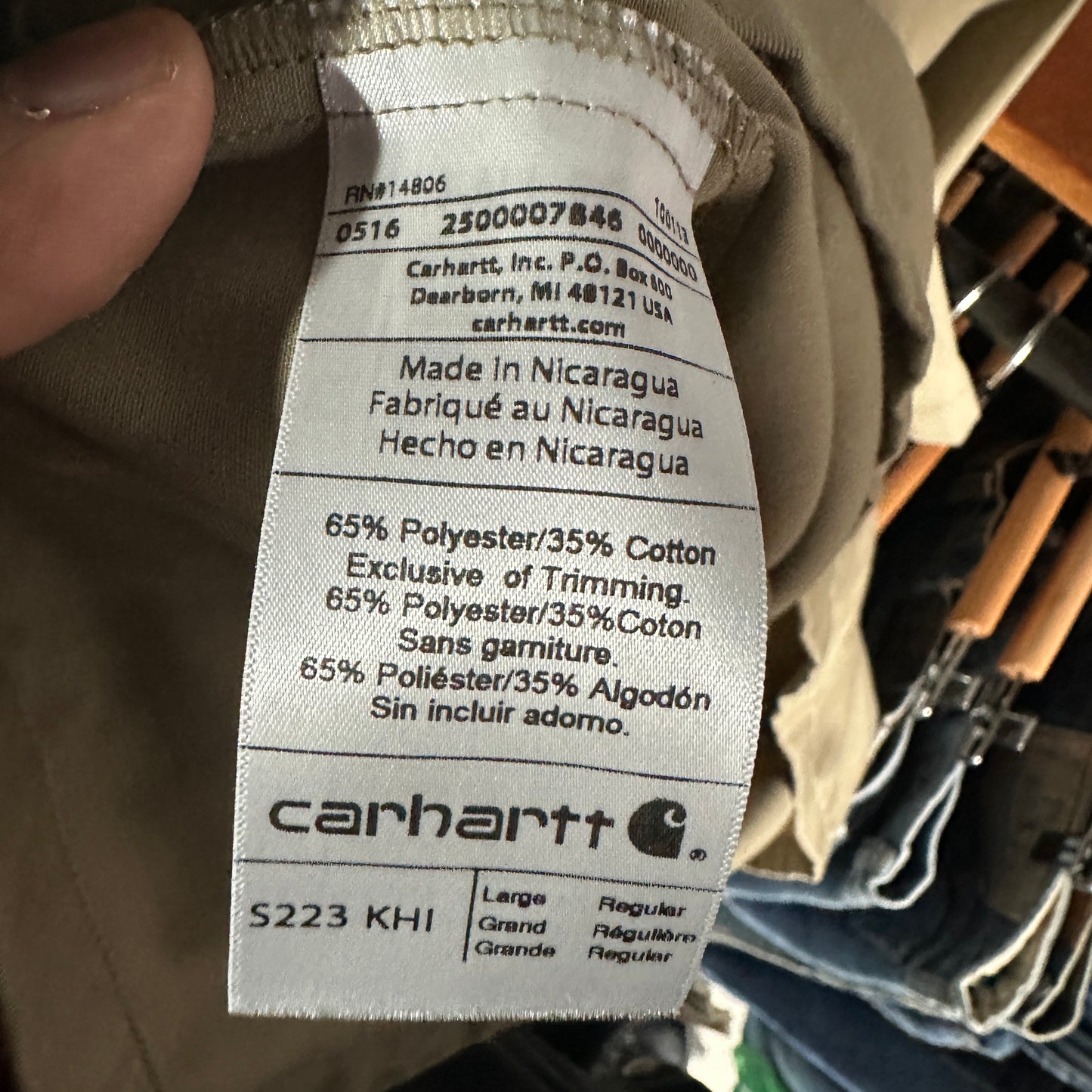 Camisa De Trabajo Carhartt De Hombre Talla L Color Cafe Beige O Camel De Botones Workwear
