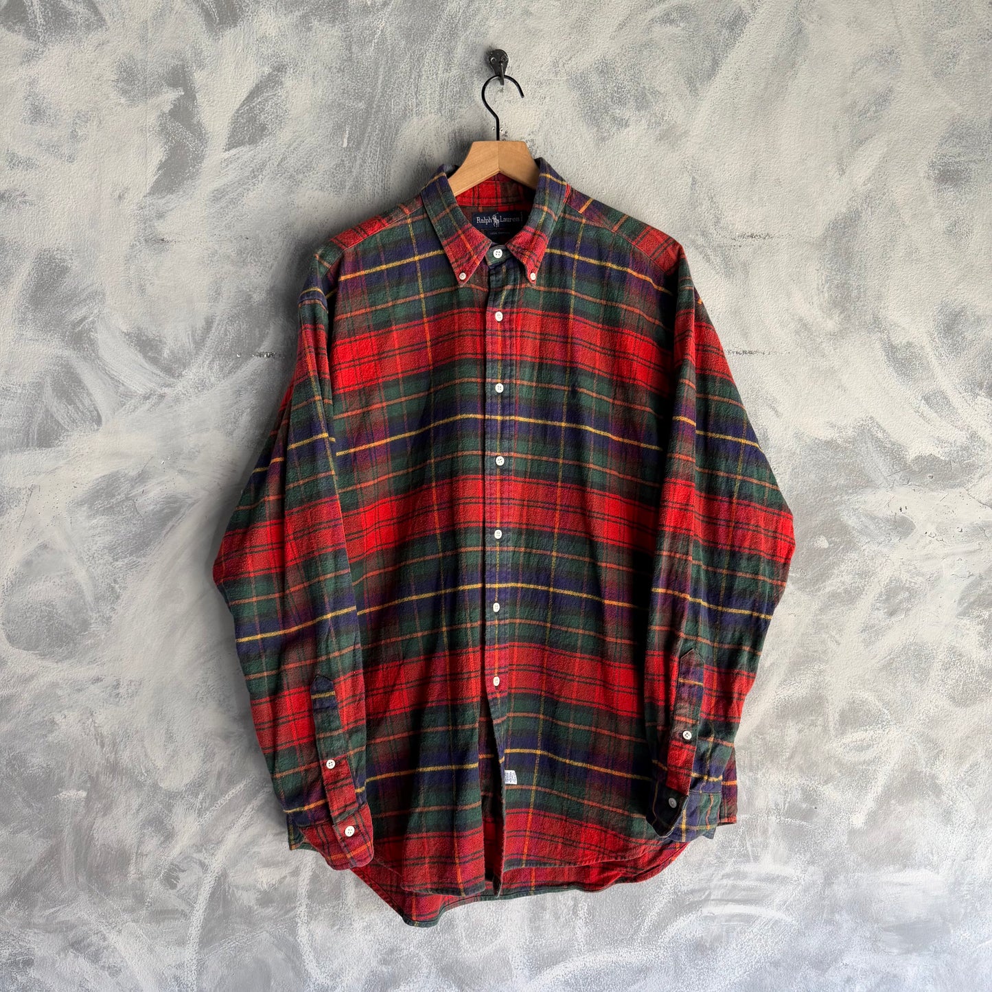 Franela Camisa de Botones Polo Ralph Lauren De Hombre De Tartan