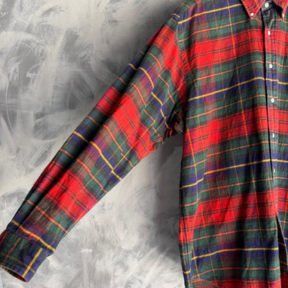 Franela Camisa de Botones Polo Ralph Lauren De Hombre De Tartan