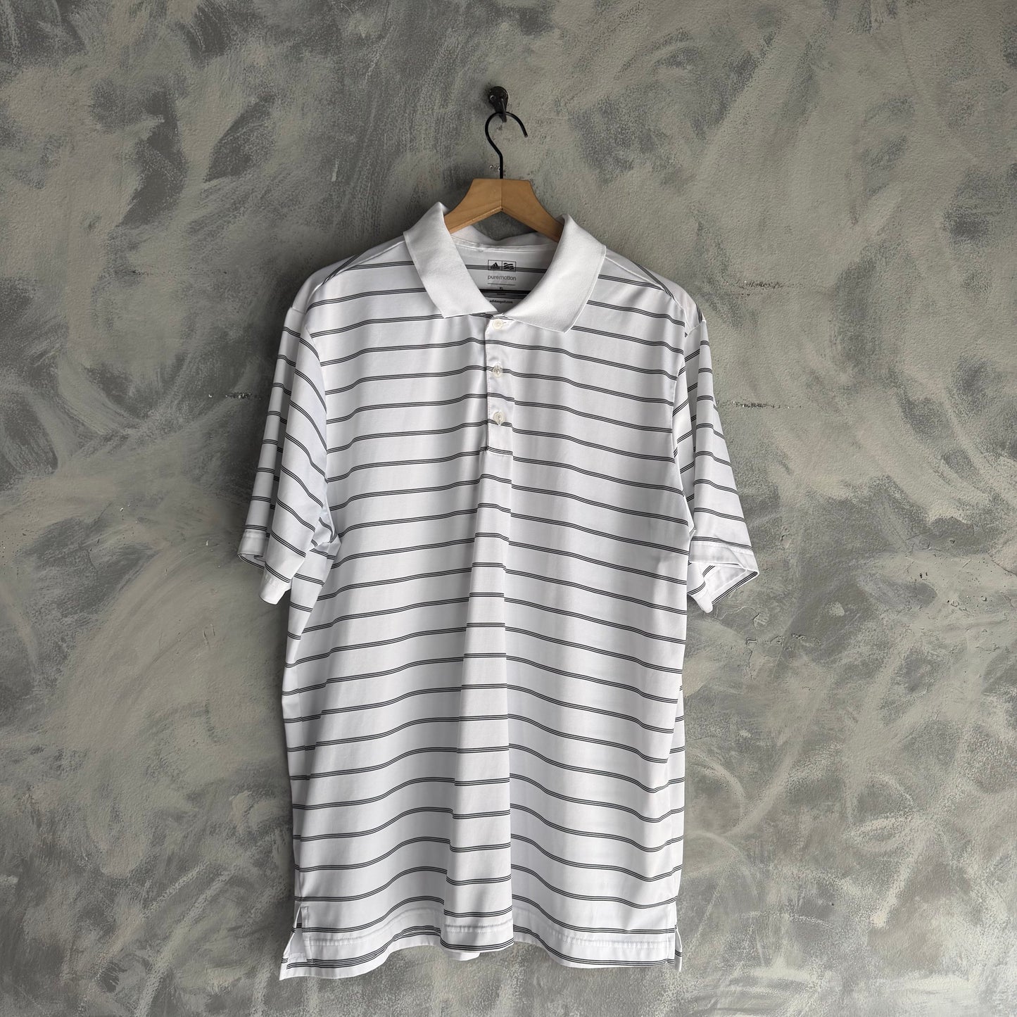 Camisa Deportiva Adidas De Hombre De Rayas Golf Puremotion