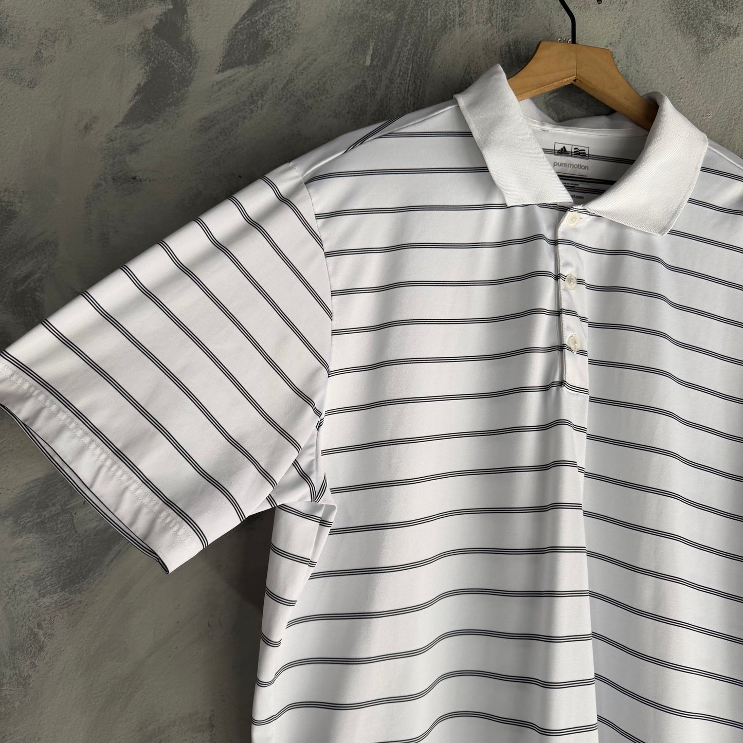 Camisa Deportiva Adidas De Hombre De Rayas Golf Puremotion