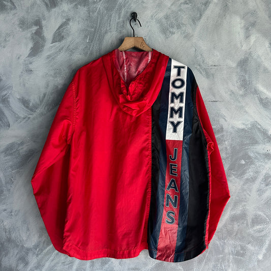 Chamarra Rompevientos 1/4 Tommy Hilfiger De Hombre Bandera
