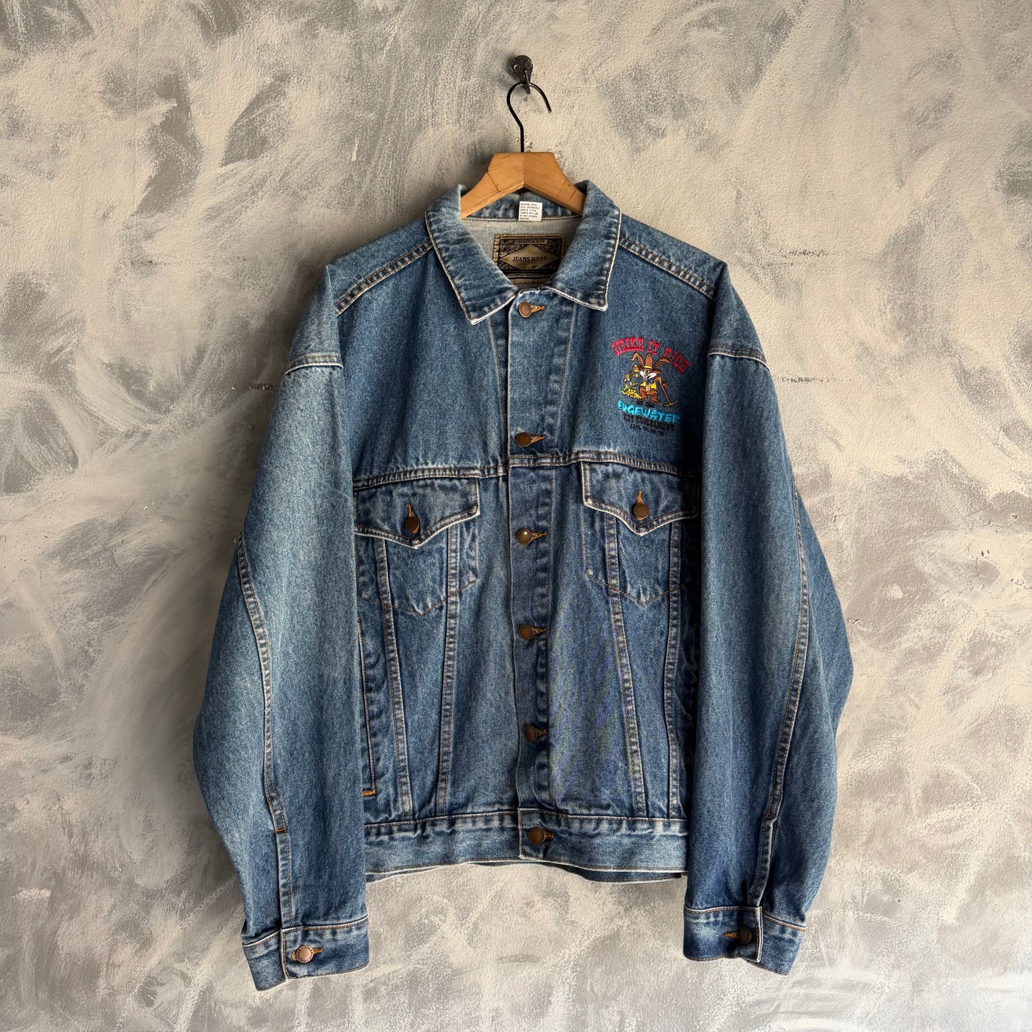 Chamarra Vintage De Mezclilla Haleman 90s