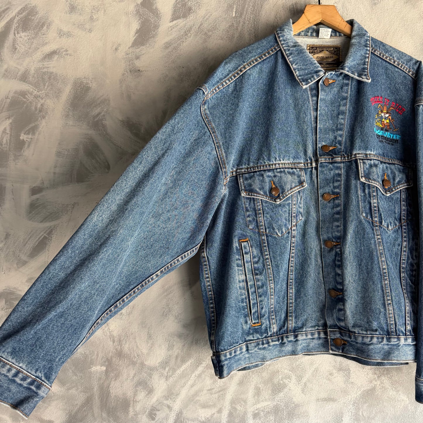 Chamarra Vintage De Mezclilla Haleman 90s