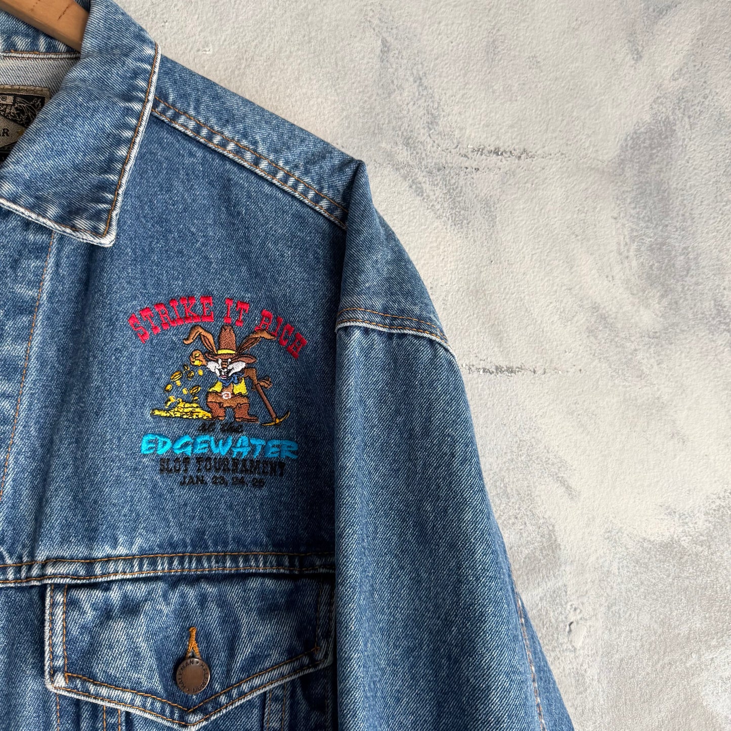 Chamarra Vintage De Mezclilla Haleman 90s