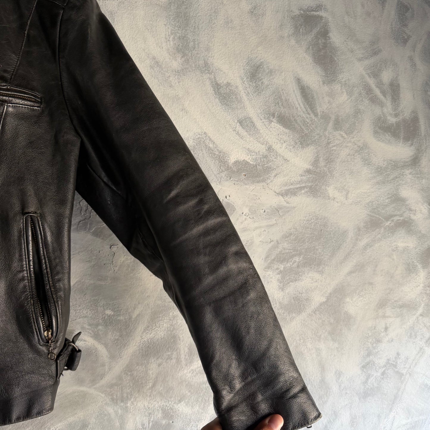 Chamarra De Piel Biker De Open Road De Hombre 40  Cuero Con forro