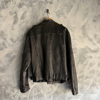 Chamarra De Piel Biker De Open Road De Hombre 40  Cuero Con forro