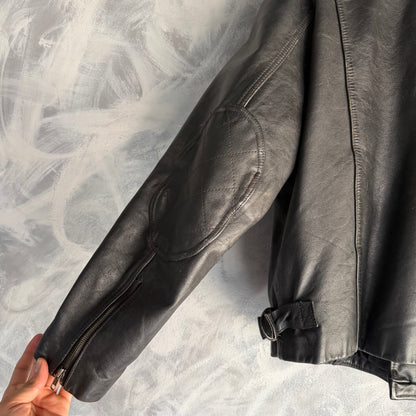 Chamarra De Piel Biker De Open Road De Hombre 40  Cuero Con forro