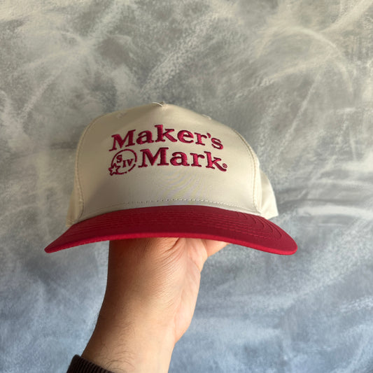Gorra Makers Mark De Whiskey De Hombre Unitalla Snapback Con Rojo