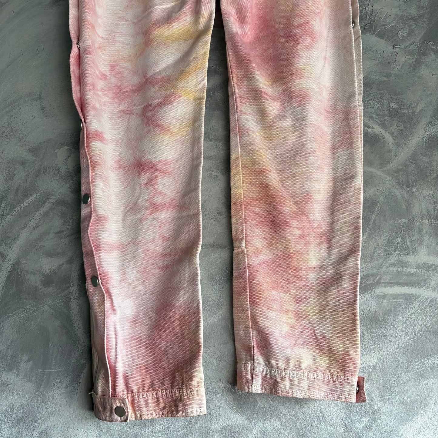 Pantalon Mnml Para Hombre Talla 36x31 Color Rosa Manchado Botones al Costado