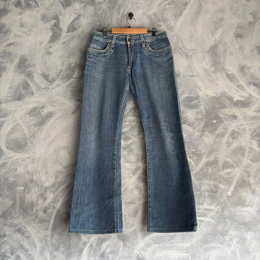 Pantalon Robin's Jeans Para Hombre Talla 29x29 Mezclilla Color Azul Marino Desvanecido