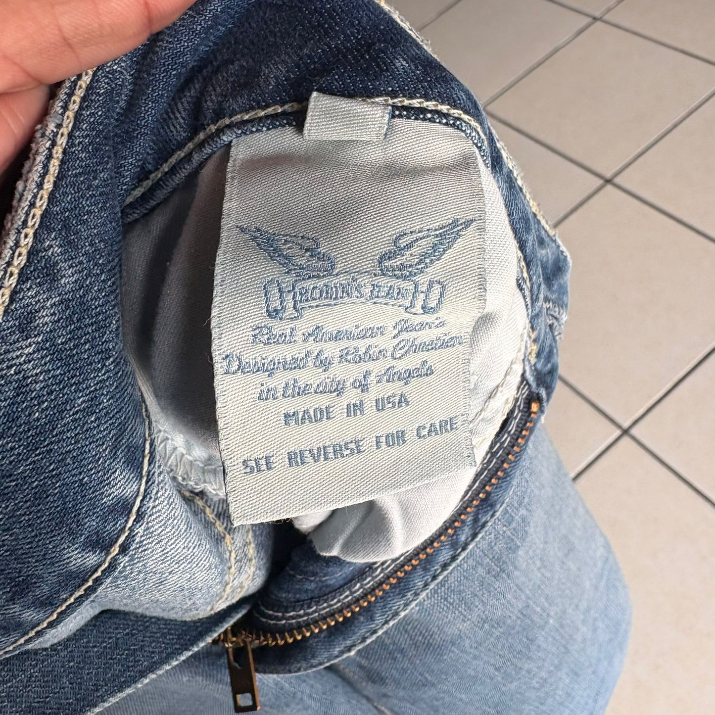 Pantalon Robin's Jeans Para Hombre Talla 29x29 Mezclilla Color Azul Marino Desvanecido