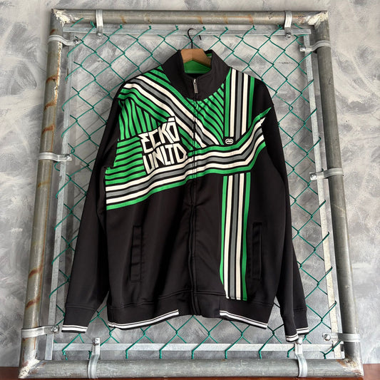 Sueter de Ziper Ecko Untld Para Hombre Talla L Color Negro con Verde