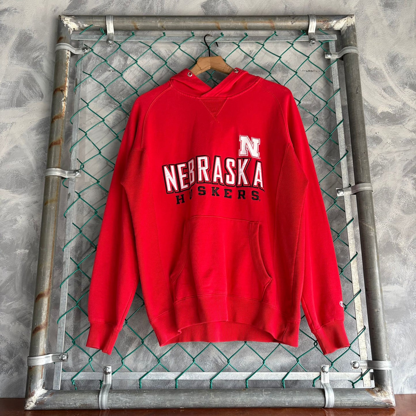 Hoodie Champion Para Hombre Talla L Color Rojo Nebraska Huskers