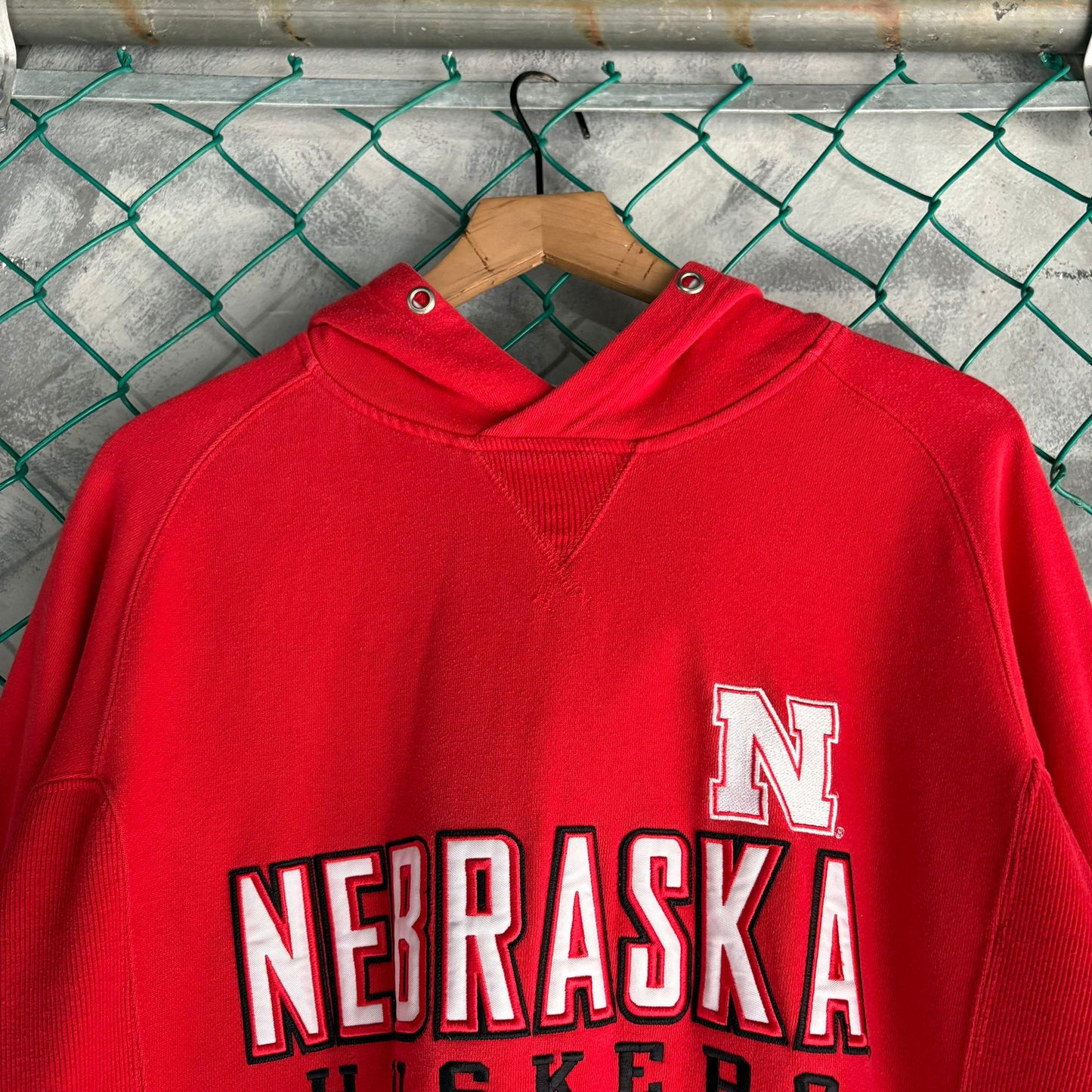 Hoodie Champion Para Hombre Talla L Color Rojo Nebraska Huskers